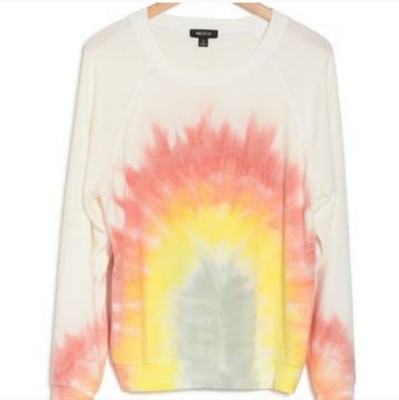 Wildfox Tops - WILDFOX Tye-Dye Rainbow Sweatshirt Size L NWT'S